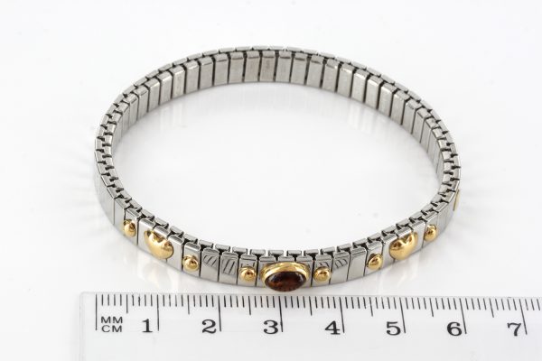 NOMINATION ITALIAN "LOVE" ELASTICATED BRACELET WITH BALTIC AMBER in 18ct GOLD BAN132 RRP£245!!!