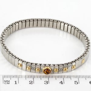 NOMINATION ITALIAN ELASTICATED BRACELET WITH BALTIC AMBER in 18ct GOLD BAN130 RRP£195!!!