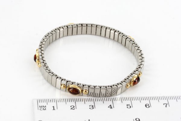 NOMINATION ELASTICATED ITALIAN "LUCKY" BRACELET WITH BALTIC AMBER in 18ct GOLD BAN134 RRP£295!!!