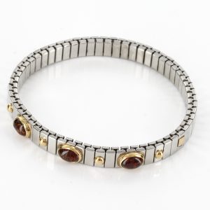 NOMINATION ITALIAN ELASTICATED BRACELET WITH BALTIC AMBER in 18ct GOLD BAN131 RRP£245!!!