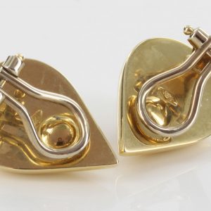 Italian Made Unique Baltic Amber Clip On Earrings In 14 Ct Gold Yellow/White - GCl0112 RRP£850!!!