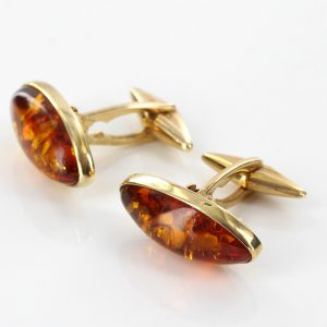 Italian Made German Baltic Amber Cufflinks In Solid 9ct Gold GF0020 RRP£675!!!