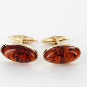 Italian Handmade German Baltic Amber Cufflinks In Solid 9ct Gold GF0016 RRP£595!!!