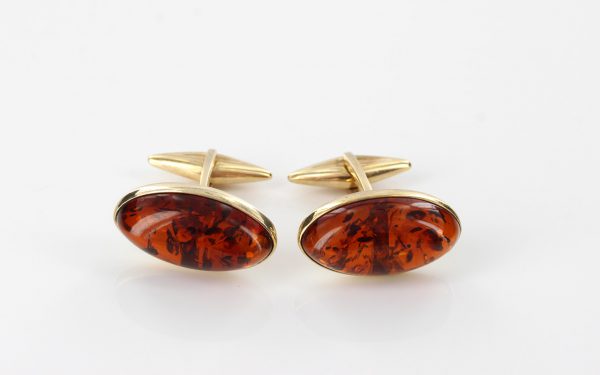 Italian Handmade German Baltic Amber Cufflinks In Solid 9ct Gold GF0016 RRP£595!!!