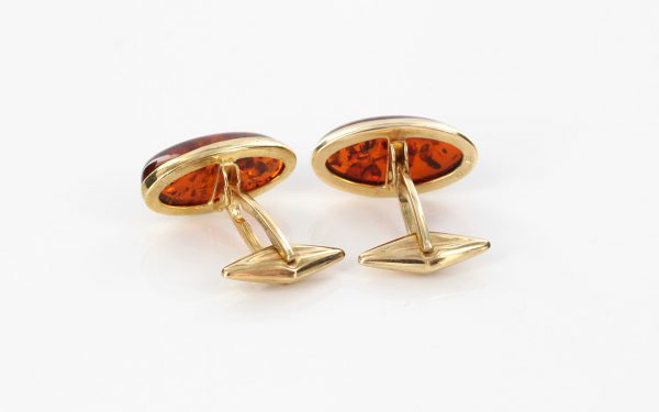Italian Handmade German Baltic Amber Cufflinks In Solid 9ct Gold GF0016 RRP£595!!!