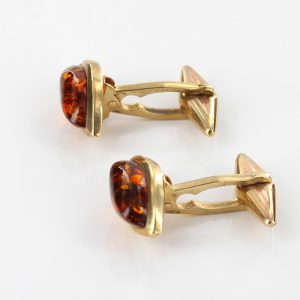 Italian Handmade German Baltic Amber Cufflinks In Solid 9ct Gold GF0019 RRP£525!!!