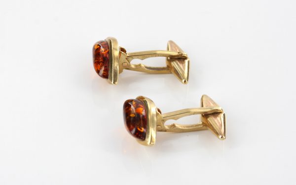 Italian Handmade German Baltic Amber Cufflinks In Solid 9ct Gold GF0019 RRP£525!!!