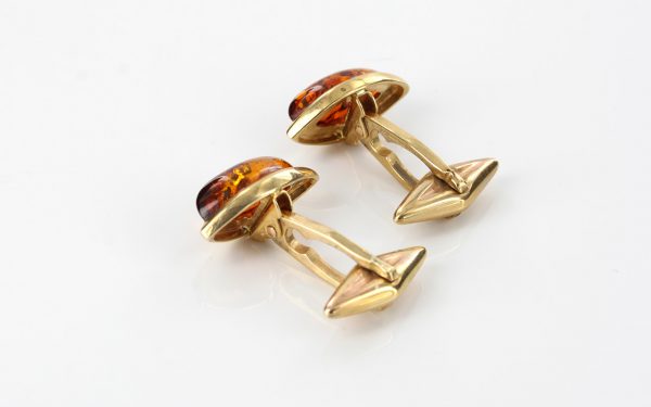 Italian Handmade German Baltic Amber Cufflinks In Solid 9ct Gold GF0019 RRP£525!!!