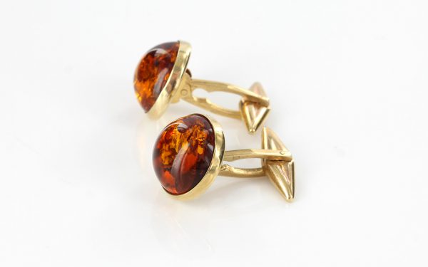 Italian Made German Baltic Amber Cufflinks In Solid 9ct Gold GF0014 RRP£495!!!