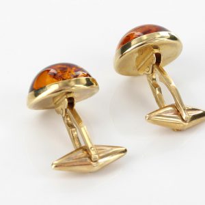 Italian Made German Baltic Amber Cufflinks In Solid 9ct Gold GF0014 RRP£495!!!