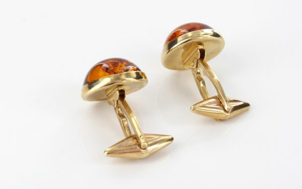 Italian Made German Baltic Amber Cufflinks In Solid 9ct Gold GF0014 RRP£495!!!