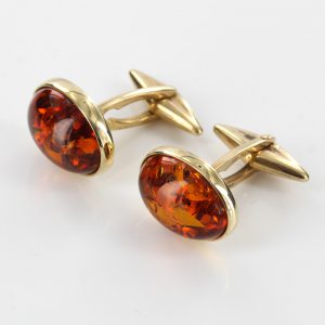 Italian Made German Baltic Amber Cufflinks In Solid 9ct Gold GF005 RRP£525!!!