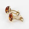 Italian Made German Baltic Amber Cufflinks In Solid 9ct Gold GF005 RRP£525!!!