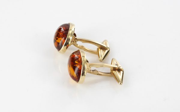 Italian Made German Baltic Amber Cufflinks In Solid 9ct Gold GF005 RRP£525!!!