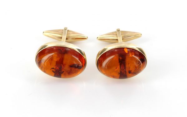 Italian Handmade German Baltic Amber Cufflinks In Solid 9ct Gold GF007 RRP£595!!!