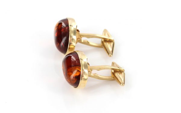 Italian Handmade German Baltic Amber Cufflinks In Solid 9ct Gold GF007 RRP£595!!!