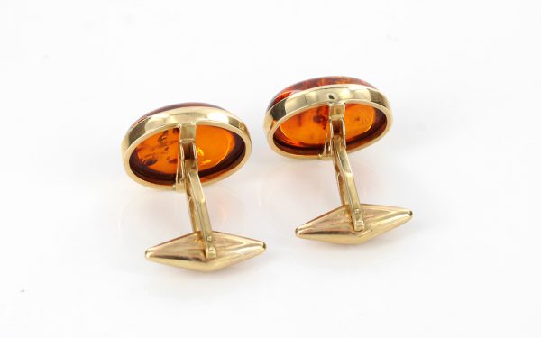 Italian Handmade German Baltic Amber Cufflinks In Solid 9ct Gold GF007 RRP£595!!!