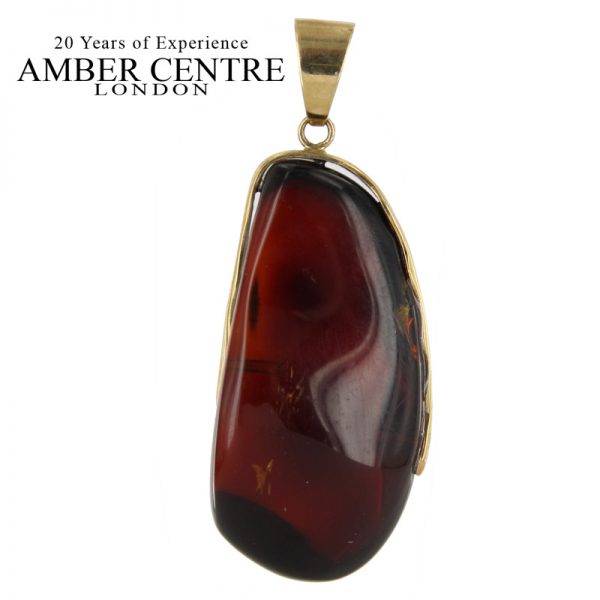 Mexican/Dominican Unique and Rare Amber Pendant in 9ct Gold - GPM007- RRP£625!!!