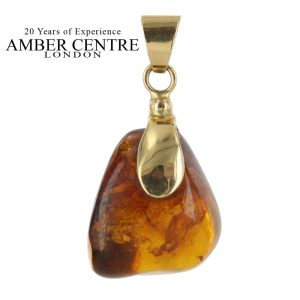 Mexican/Dominican Amber Pendant in 14ct Gold Unique and Rare - GPM015 RRP£625!!!