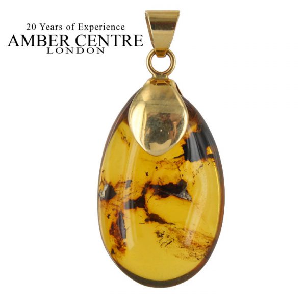 Mexican/Dominican Amber Pendant in 14ct solid Gold Unique and Rare- GPM018 RRP£525!!!