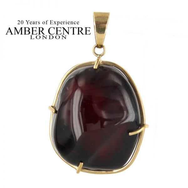 Mexican/Dominican Unique and Rare Amber Pendant in 9ct solid Gold -GPM002- RRP£625!!!