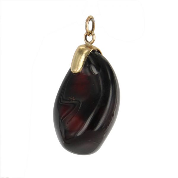 Mexican/Dominican Cherry Amber Pendant in 9ct Gold Unique and Rare-GPM016 RRP£425!!!