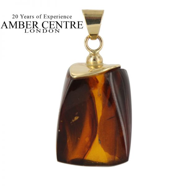 Mexican/Dominican Unique and Rare Amber Pendant in 14ct solid Gold -GPM006-RRP£595!!!