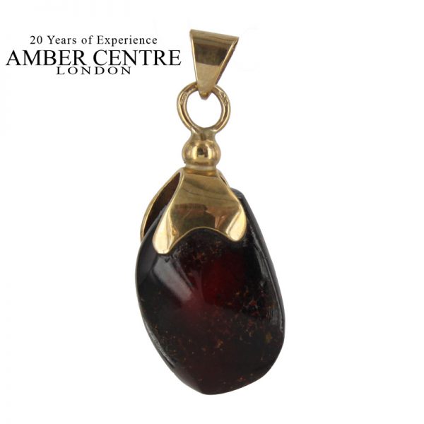 Mexican/Dominican Amber Pendant Unique and Rare in 9ct solid Gold -GPM009 -RRP£325!!!