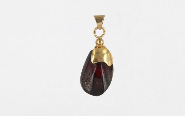 Mexican/Dominican Amber Pendant Unique and Rare in 9ct solid Gold -GPM009 -RRP£325!!!