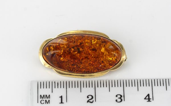 Italian Handmade Elegant German Baltic Amber Brooch in 9ct Gold GB0013 RRP£375!!!