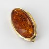Italian Handmade Elegant German Baltic Amber Brooch in 9ct Gold GB0013 RRP£375!!!