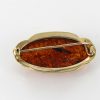 Italian Handmade Elegant German Baltic Amber Brooch in 9ct Gold GB0013 RRP£375!!!