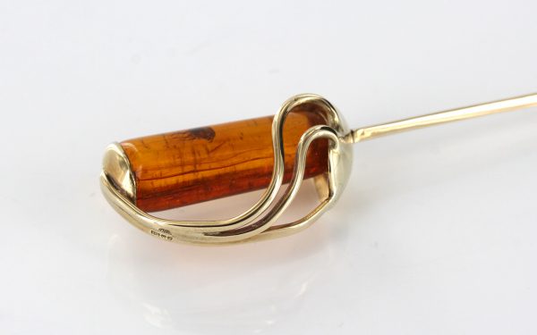 Italian Made Unique German Baltic Amber Sword With Insect In 9ct Gold-GO0028 RRP£900!!!