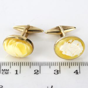 Italian Handmade Butterscotch German Baltic Amber Cufflinks 9ct solid Gold GF0029 RRP£525!!!