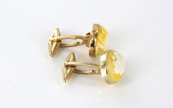 Italian Handmade Butterscotch German Baltic Amber Cufflinks 9ct solid Gold GF0029 RRP£525!!!