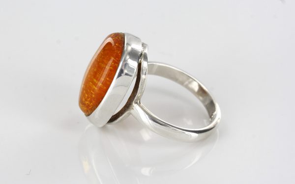 HANDMADE GERMAN BALTIC AMBER RING 925 STERLING SILVER SIZE M–WR009 RRP£85!!!