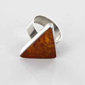 HANDMADE GERMAN BALTIC AMBER RING 925 STERLING SILVER ,SIZE Q WR024 RRP£100!!!