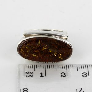 HANDMADE GERMAN DARK GREEN BALTIC AMBER 925 SILVER RING SIZE M ,WR033 RRP£150!!!