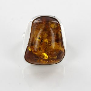 GERMAN BALTIC HONEY AMBER HANDMADE ELEGANT 925 SILVER RING WR034 RRP£160!!!
