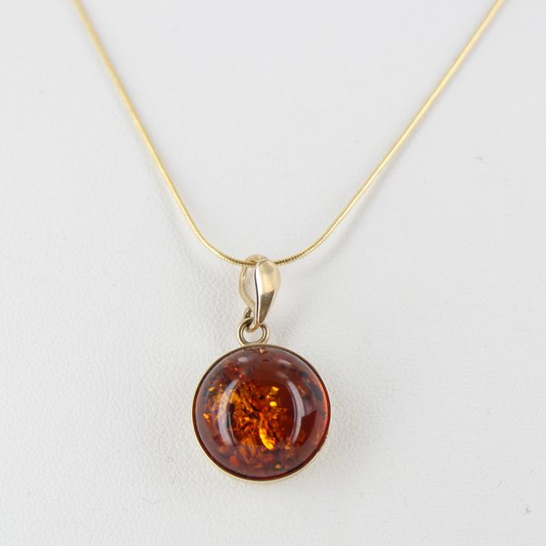 Italian Made Classic Elegant German Baltic Amber Pendant in 9ct solid Gold GP0016 RRP£175!!!