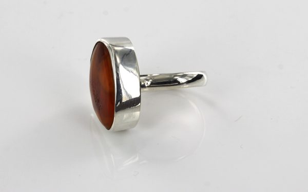 HANDMADE GERMAN BALTIC BUTTERSCOTCH UNIQUE AMBER 925 SILVER RING WR050 RRP£100!!!