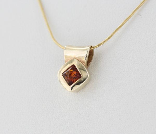 Italian Made Modern German Baltic Amber Pendant in 9ct solid Gold - GP0044 RRP£175!!!