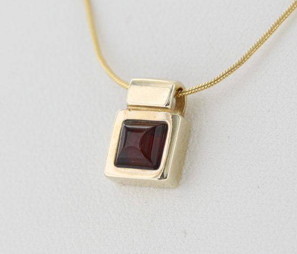 Italian Made Modern German Baltic Amber Pendant in 9ct solid Gold -GP0046 RRP£125!!!