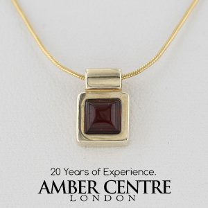 Italian Made Modern German Baltic Amber Pendant in 9ct solid Gold -GP0046 RRP£125!!!