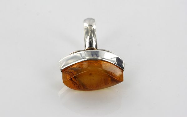 HANDMADE GERMAN BALTIC HONEY AMBER 925 SILVER RING,SIZE S(61) WR053 RRP£180!!!