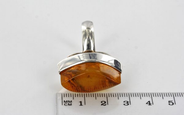 HANDMADE GERMAN BALTIC HONEY AMBER 925 SILVER RING,SIZE S(61) WR053 RRP£180!!!