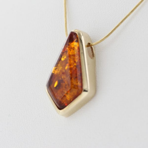 Italian Made Classic Elegant German Baltic Amber Pendant in 9ct solid Gold - GP0049 RRP£345!!!