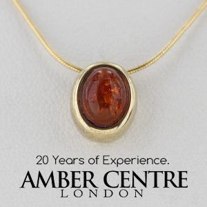 Italian Made Elegant German Baltic Amber Pendant in 9ct solid Gold - GP0050 RRP£125!!!