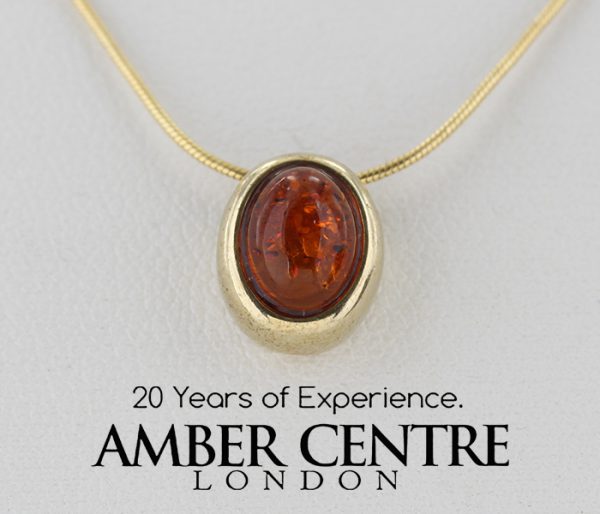 Italian Made Elegant German Baltic Amber Pendant in 9ct solid Gold - GP0050 RRP£125!!!