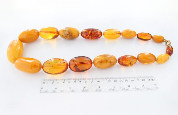 German Large Baltic Amber Antique Unique Handmade Rare Beads A0151 RRP£14000!!!